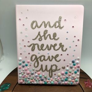 Eccolo Faux Pink leather Desk Journal with BLING!